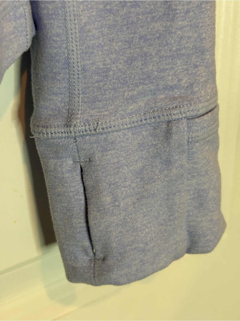 Lululemon Lavender Purple Mock Neck Full Zip Long Sleeve Fold Over Cuff Top 8 - Picture 7 of 8